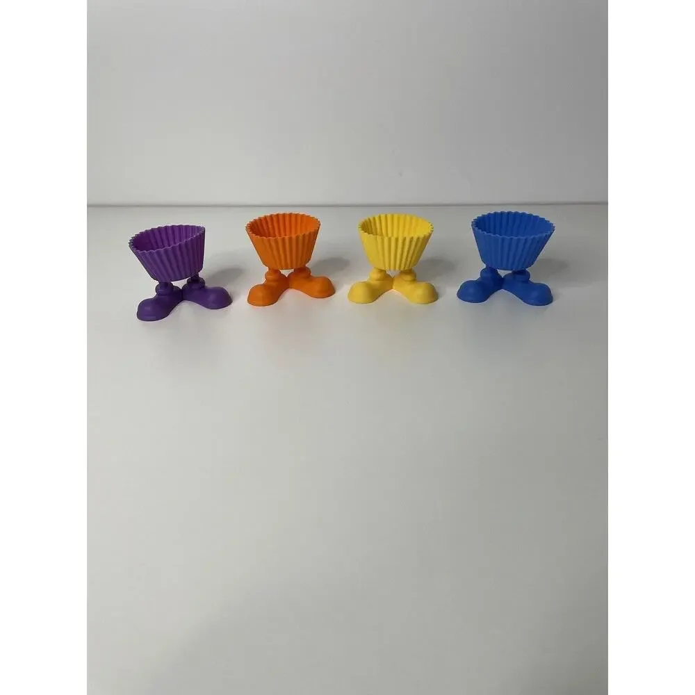 Wilton Silicone Cupcake Muffin Holders Feet Set Of 4 Bake‎ Party 3D Bake